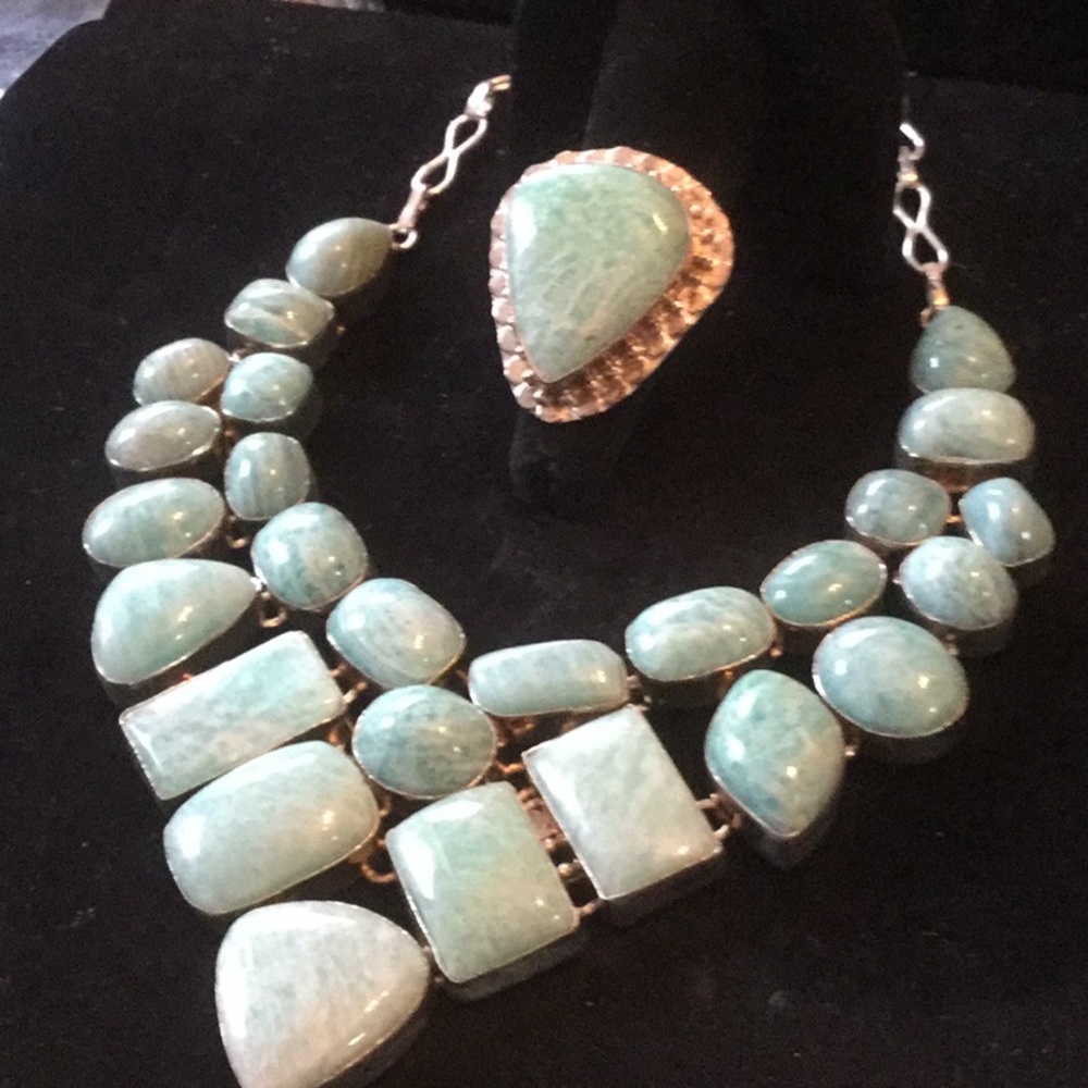 💥 AMAZING 💥RARE 3 Piece Genuine Gemstone Set - Picture 2 of 8